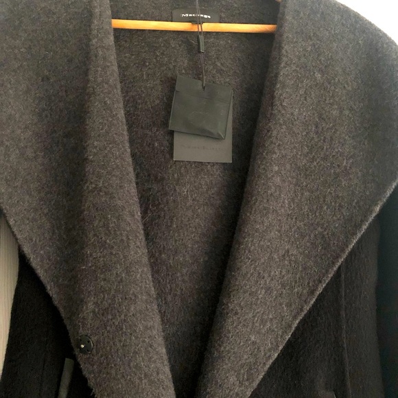 NWT Mackage wool leather hooded coat sz xs $990 HP party 🎉 pick!! - Picture 4 of 8
